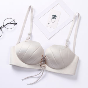 Women's Fashion Sexy Underwire Multiway Push-Up Strapless Transparent Back Strap Wedding Bras for Large Bust