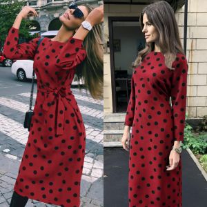 Hot Spring and Summer Women's Clothing Dot Waist Strap Dress