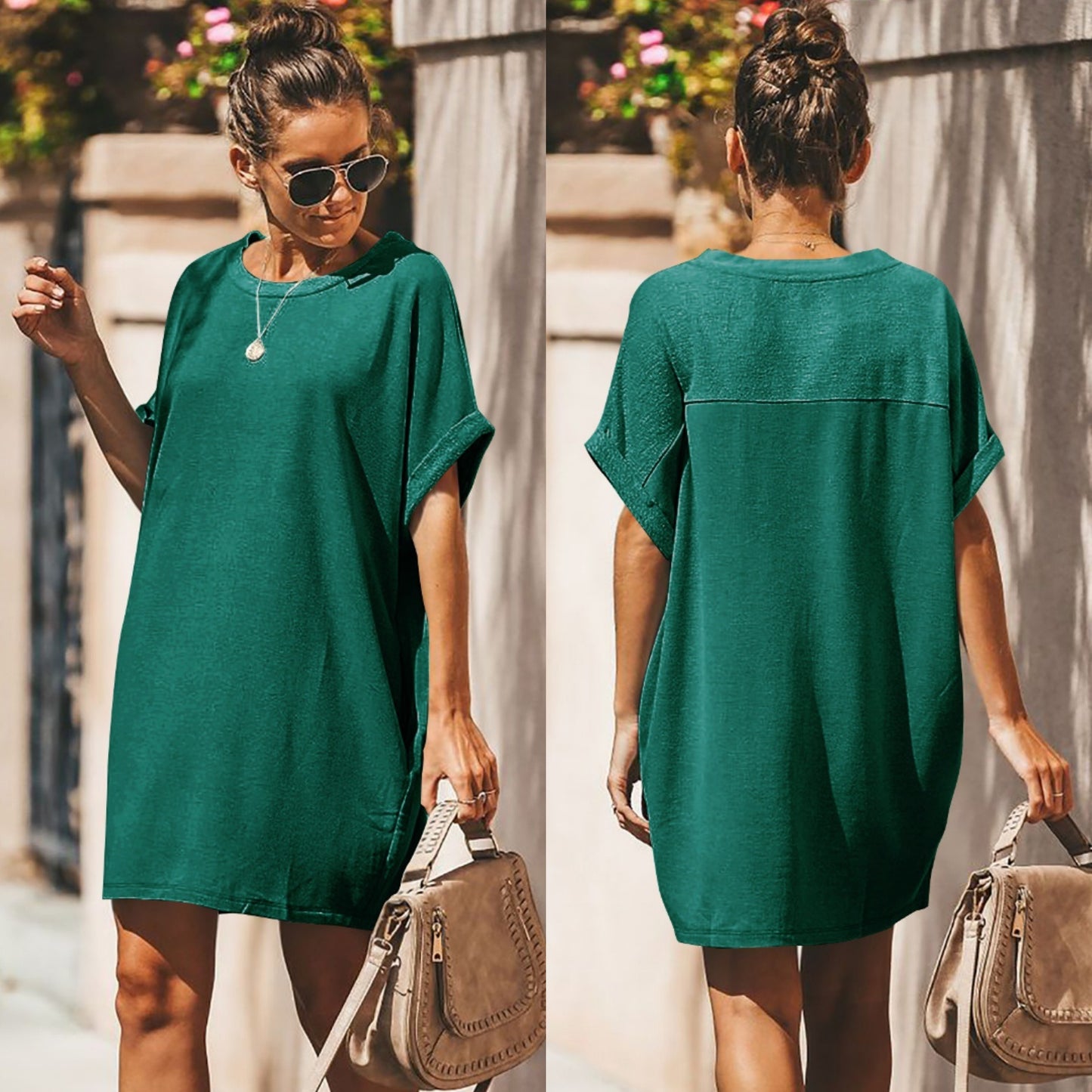 Best Selling Summer Women's Casual T-shirt Short Skirt Short-sleeved Dress