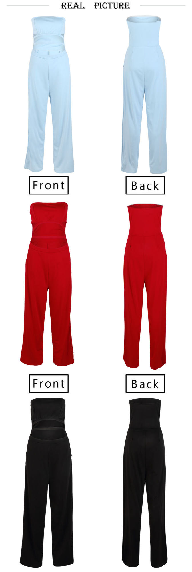 New Sexy Wrapped Chest Hollow Comfortable and Casual Jumpsuit