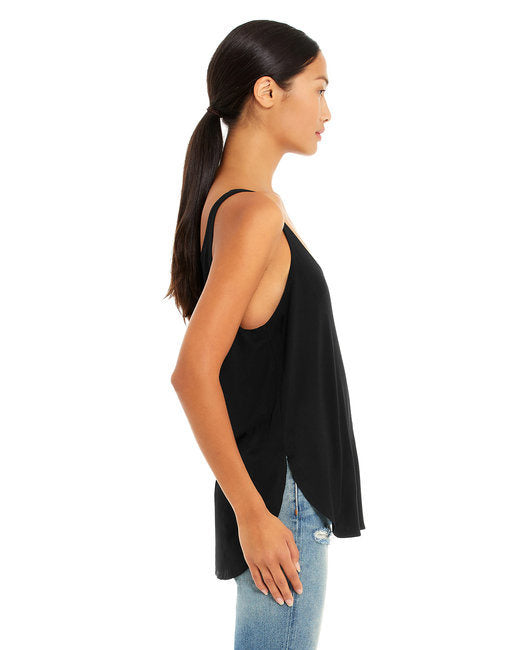 Ladies' Flowy Side Slit Tank - BLACK - S