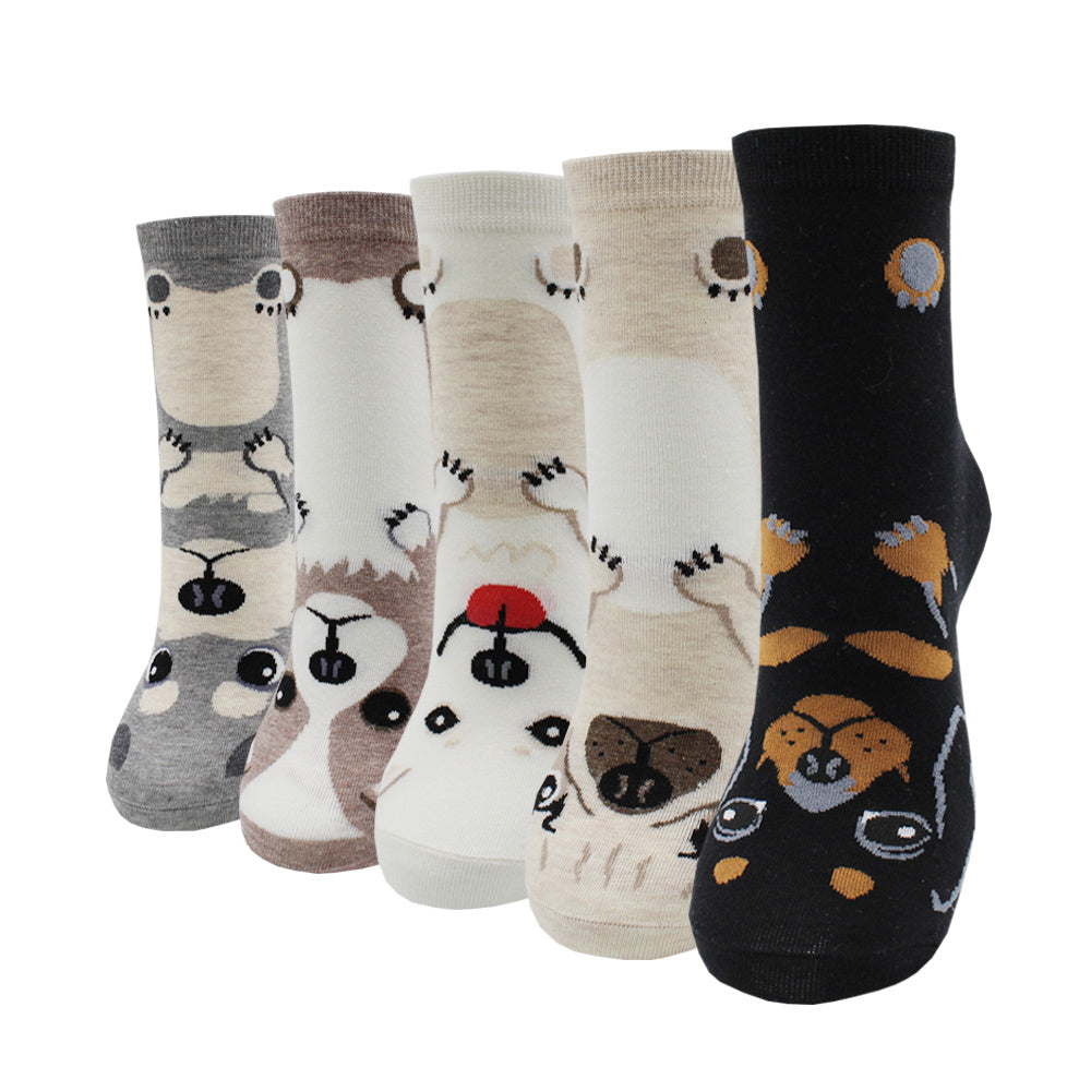 10 Pairs Fashion Colorful Kawaii Cute Cartoon Cotton Women Socks Harajuku Korean Halloween Cat Dog Owl Duck Fox Girl Socks