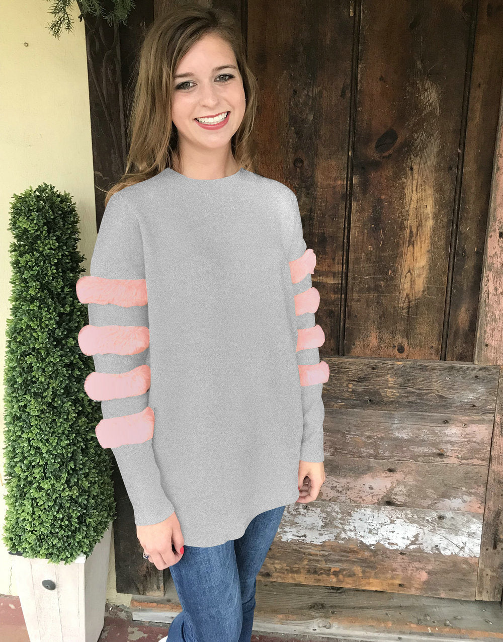 Hot Tops Sexy Round Neck Featuring Plush Stitching Long Sleeve Tops