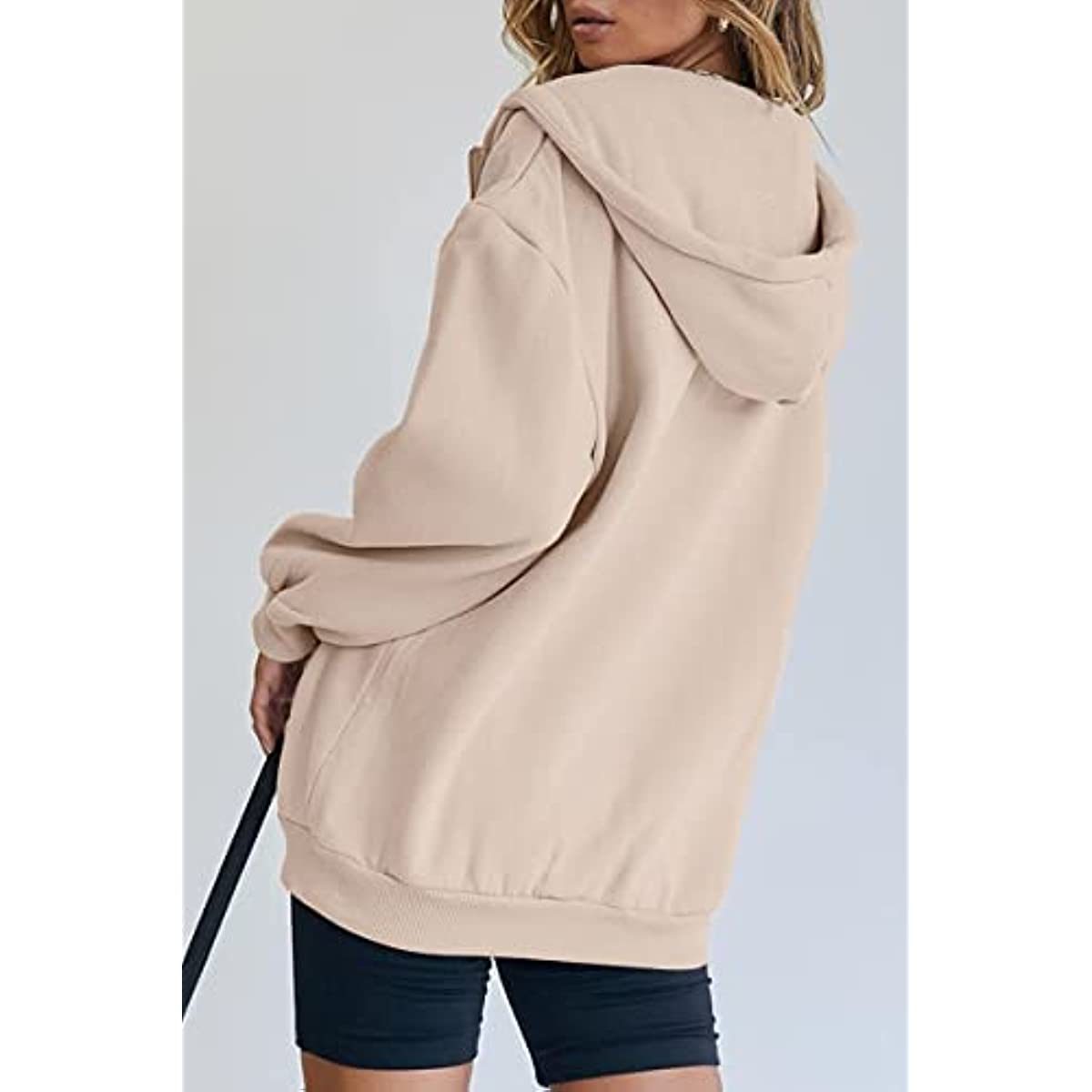 Women's Cute Hoodies Teen Girl Fall Jacket Oversized Sweatshirts Casual Drawstring Clothes Zip Up Y2K Hoodie with Pocket