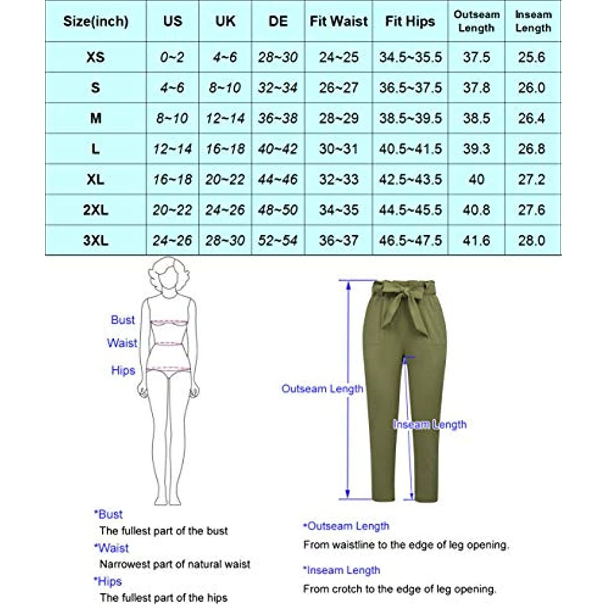 Women's Cropped Paper Bag Waist Pants with Pockets