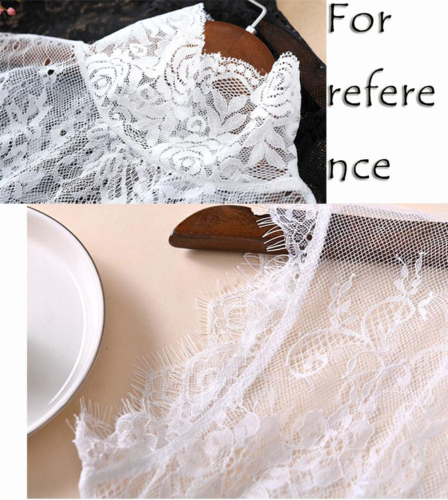 Ladies Lace Sleeveless Turtleneck Shirt False Collar Thin Detachable Blouse Collar White