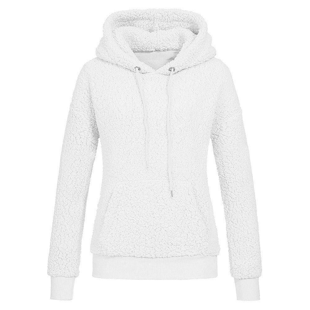 Europe and America autumn and winter explosions drawstring hooded hooded pocket sweater casual sweater women