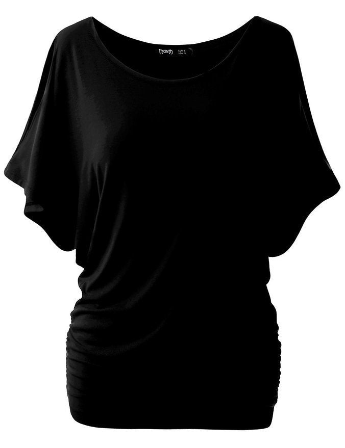 Free to Live Short Sleeve Casual Women's Dolman Tops