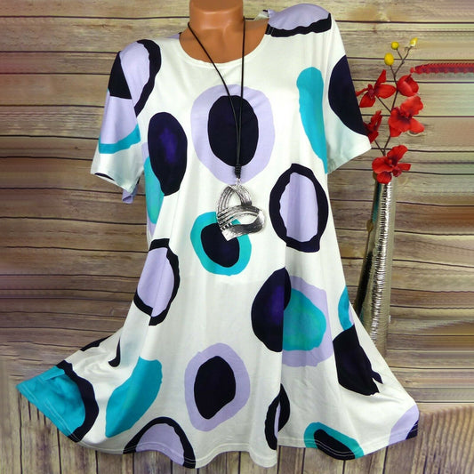 Women's Big Polka Dot Contrast Print Dress