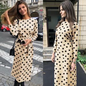 Hot Spring and Summer Women's Clothing Dot Waist Strap Dress