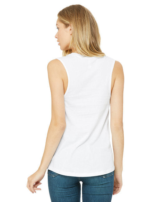 Ladies' Jersey Muscle Tank - WHITE - S