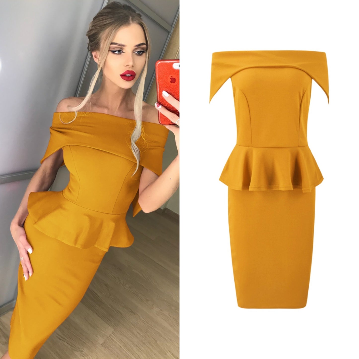 Best Selling Women's New Style Word Collar Off Shoulder Ruffled Long Dress